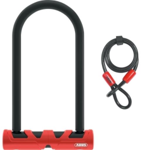 ABUS Ultimate 420 U-Shackle Lock 230mm + 10/120 Cobra Cable (Gold Sold Secure)